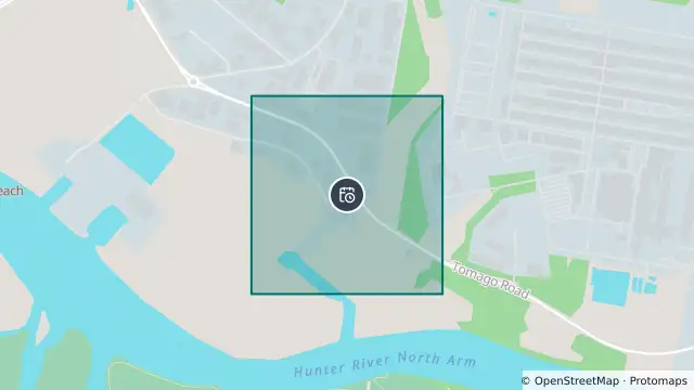 Map of Planned Power Outage — Tomago and nearby items