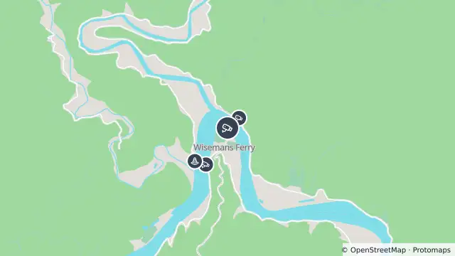 Map of Wisemans Ferry (North) and nearby items