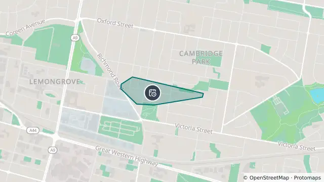 Map of Planned Power Outage — Cambridge Park and nearby items