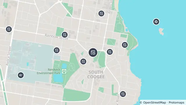 Map of Planned Power Outage — South Coogee and nearby items
