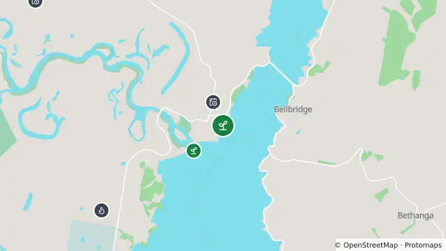 Map of Algal Status Green — Hume Dam Lake Hume Resort and nearby items