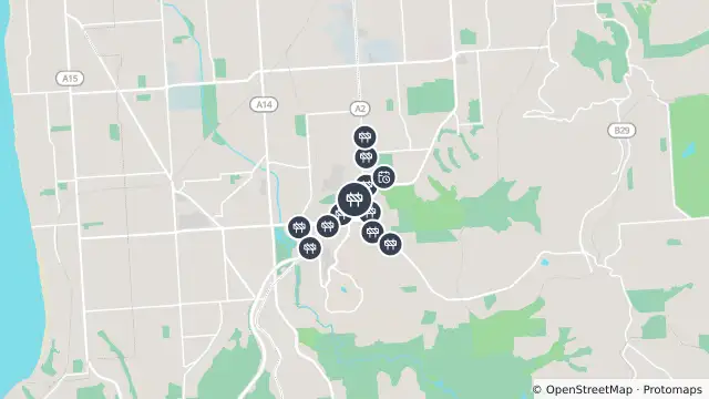 Map of Road Sweeping — Southern Expressway, Bedford Park and nearby items