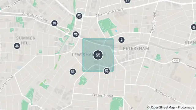 Map of Planned Power Outage — Lewisham, Petersham and nearby items