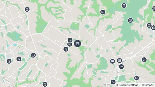 Map of Scheduled Roadwork Line Marking — Castle Hill Road, Castle Hill and nearby items