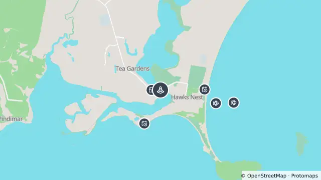 Map of Changed Traffic Conditions Load Limit — Myall Street, Tea Gardens and nearby items