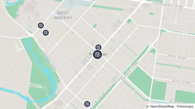 Map of Planned Power Outage — West Mackay and nearby items
