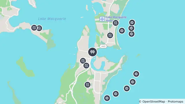 Map of Scheduled Roadwork Bridge Work — Pacific Highway, Swansea and nearby items