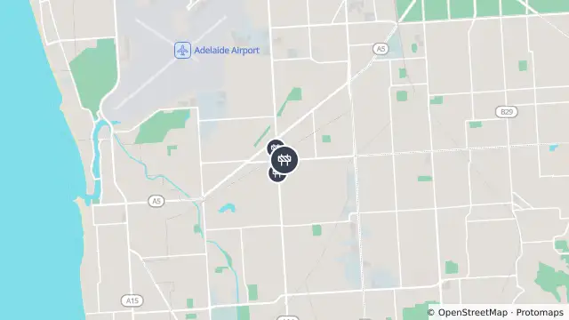 Map of Asphalt Works — Cross Road, South Plympton and nearby items