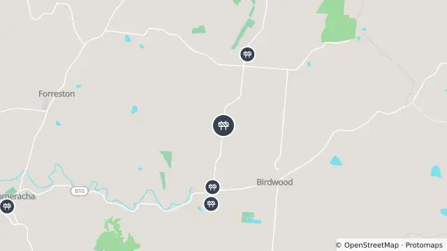 Map of Asphalt Works — Warren Road, Birdwood and nearby items