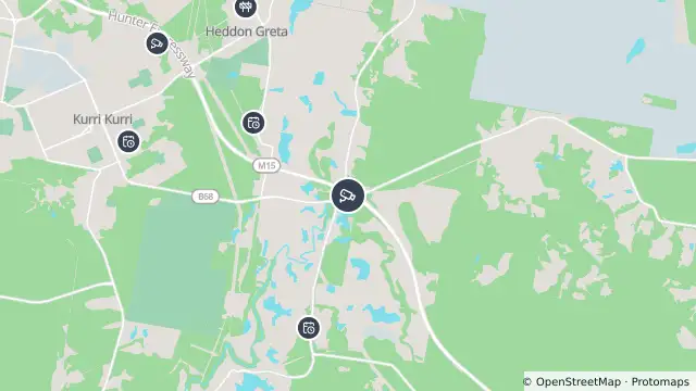 Map of Hunter Expressway (Buchanan) and nearby items