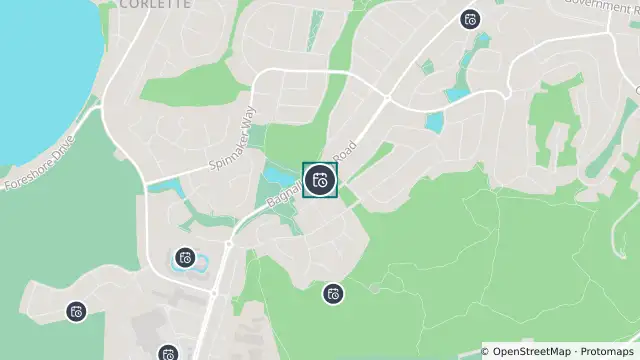 Map of Planned Power Outage — Corlette and nearby items