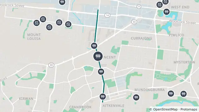 Map of Roadworks — Duckworth Street / Nathan Street — Aitkenvale / Garbutt and nearby items