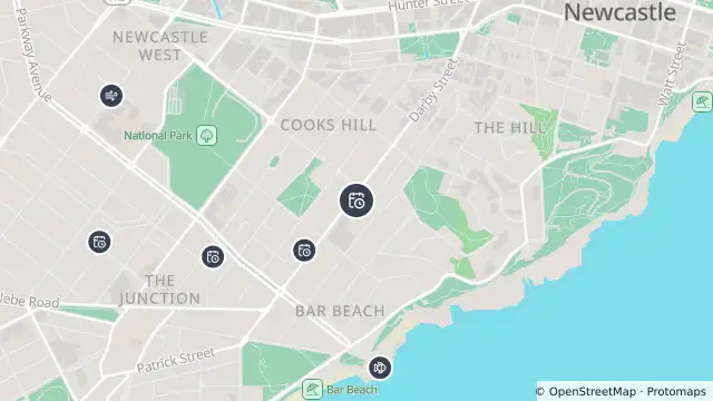 Map of Planned Power Outage — Cooks Hill and nearby items