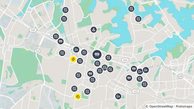 Map of Scheduled Roadwork Utilities — Parramatta Road, Concord and nearby items