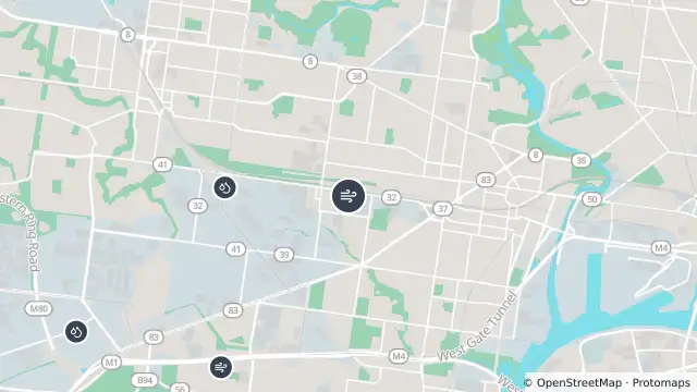 Map of Footscray and nearby items