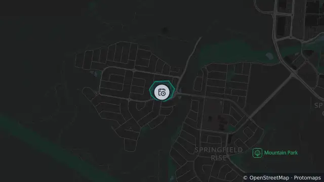Map of Planned Power Outage — Spring Mountain and nearby items