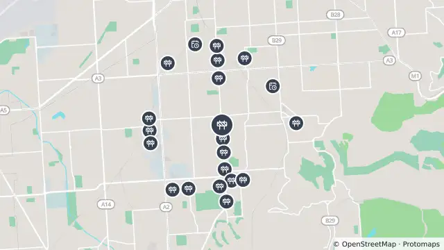 Map of Mowing — Goodwood Road, Daw Park and nearby items