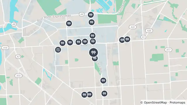 Map of Miscellaneous Works — North South Motorway, Angle Park and nearby items