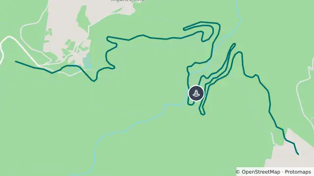 Map of Changed Traffic Conditions — Bowen Creek Trail, Mount Irvine and nearby items