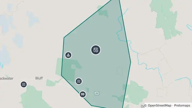 Map of Planned Power Outage — Dingo, Duaringa, Goowarra and nearby items
