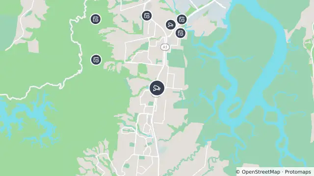 Map of White Rock - Bruce Highway & Murgatroyd Road Interchange - South and nearby items