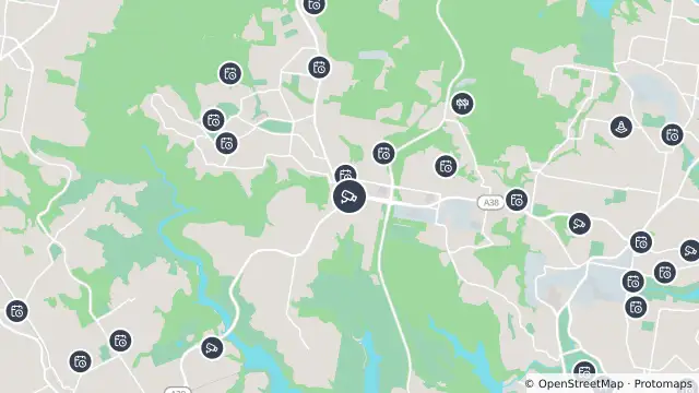 Map of Warringah Road Eastbound (Frenchs Forest) and nearby items