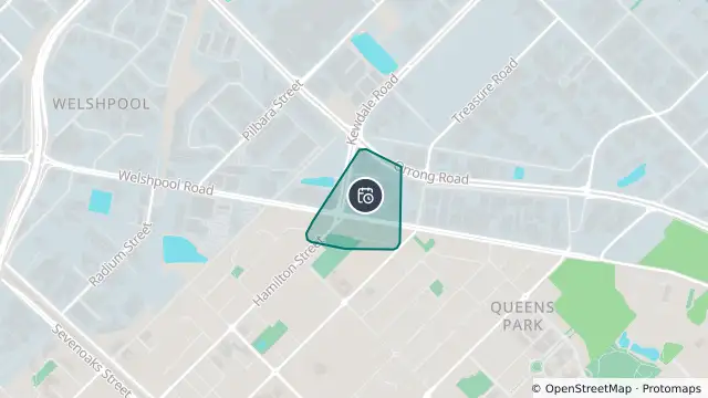Map of Planned Power Outage — Queens Park, Welshpool and nearby items