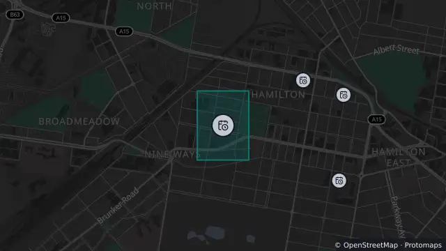 Map of Planned Power Outage — Broadmeadow, Hamilton and nearby items