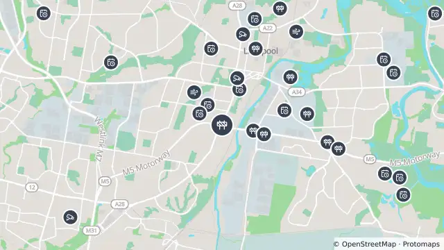 Map of Scheduled Roadwork Resurfacing — Hume Highway Eastbound On-Ramp, Liverpool and nearby items