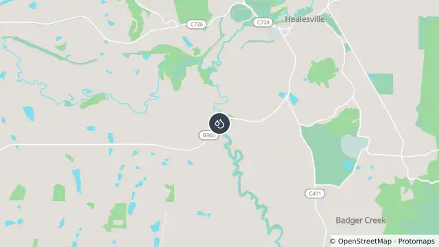 Map of Healesville and nearby items