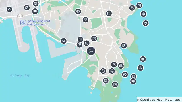 Map of Bunnerong Road (Matraville) and nearby items