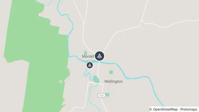Map of Hazard — Goolma Road — Montefiores and nearby items