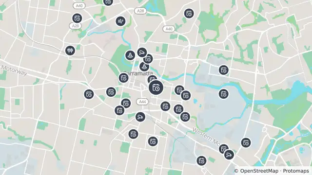 Map of Planned Power Outage — Parramatta and nearby items