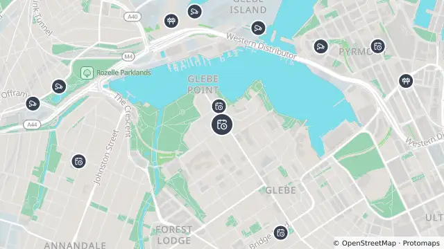 Map of Planned Power Outage — Glebe and nearby items