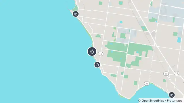 Map of Half Moon Bay and nearby items
