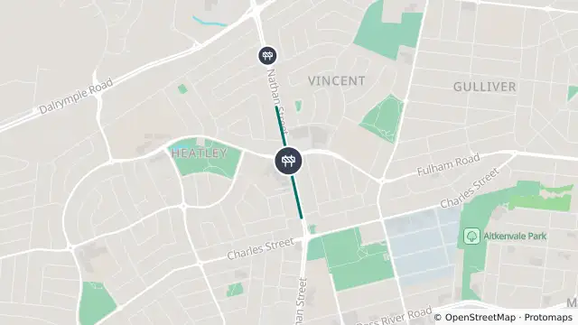 Map of Roadworks — Nathan Street — Heatley and nearby items