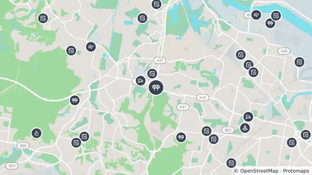 Map of Scheduled Roadwork Rankin Park To Jesmond — Newcastle Inner City Bypass, Lookout Road, Mccaffery Dr, Charlestown Road, Jesmond and nearby items