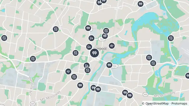 Map of Scheduled Roadwork — Moore Street, Liverpool and nearby items