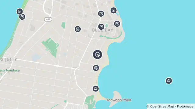 Map of Planned Power Outage — Blue Bay and nearby items