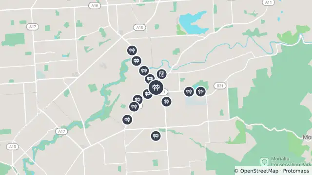 Map of Powerline Work — Darley Road, Paradise and nearby items