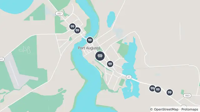 Map of Asphalt Works — Victoria Parade, Port Augusta and nearby items