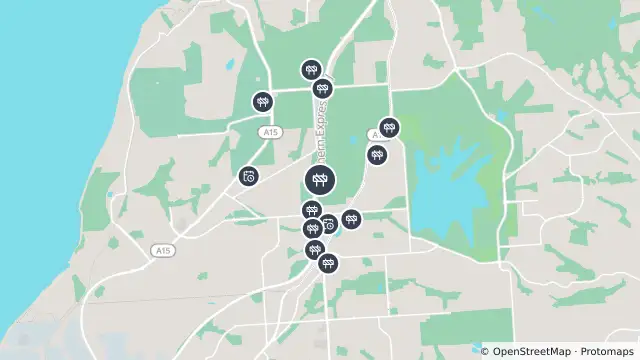 Map of Majors Rd Interchange - Construction Works — Southern Expressway, Darlington and nearby items