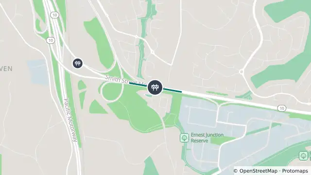 Map of Roadworks — Smith Street (Smith Street Connection) — Molendinar / Parkwood and nearby items