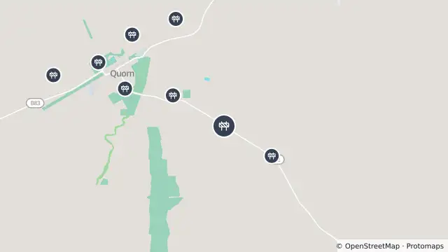 Map of Miscellaneous Works — Horrocks Highway, Quorn and nearby items