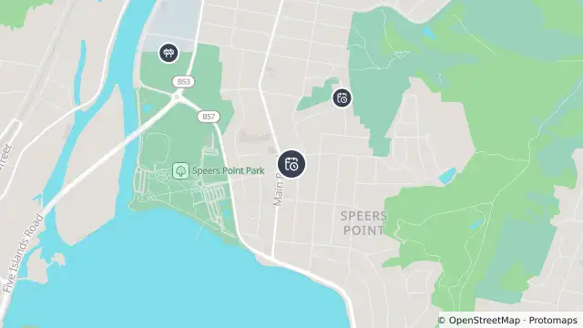 Map of Planned Power Outage — Speers Point and nearby items