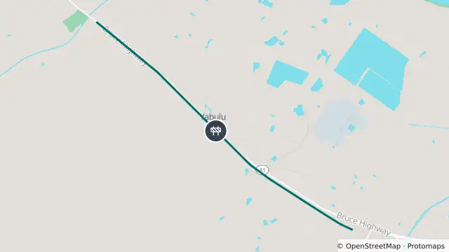Map of Roadworks — Bruce Highway — Black River / Yabulu and nearby items