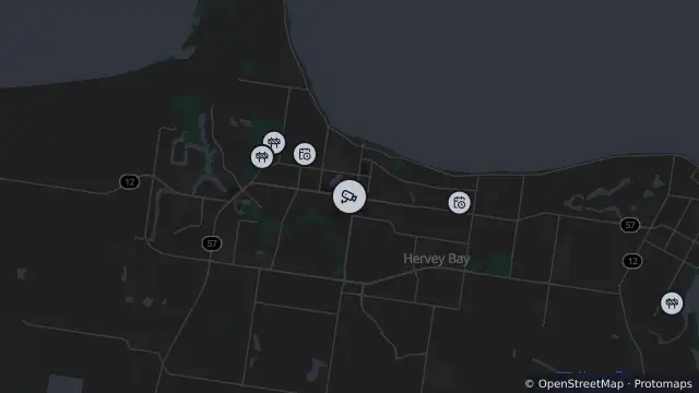Map of Urraween - Boat Harbour Drive Pedestrian Crossing - West and nearby items