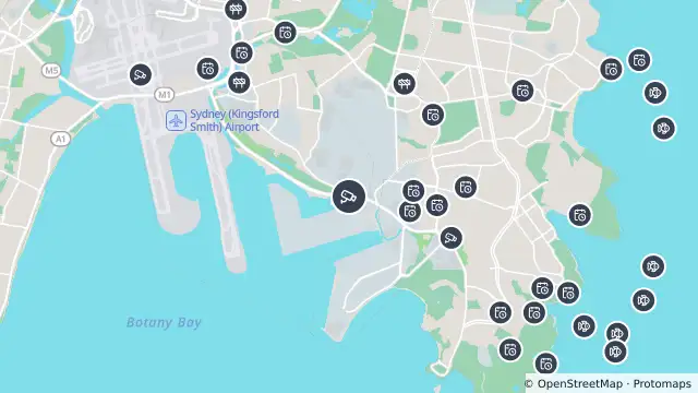 Map of Foreshore Road (Banksmeadow) and nearby items