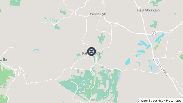 Map of Palmwoods - Woombye Montville Road At Palmwoods Rail and nearby items