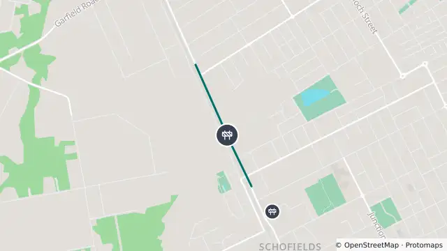 Map of Scheduled Roadwork — Railway Terrace, Schofields and nearby items